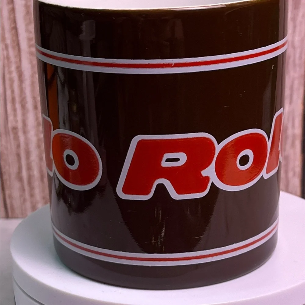 Rolo Candy Brown and Red Mug Made in England Vintage